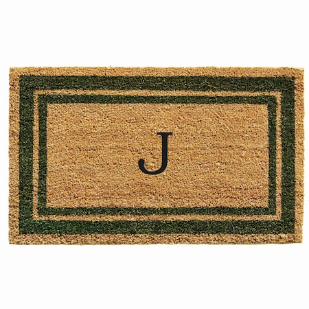 Calloway Mills Monogram Door Mat, Natural, Sage Green, 24 in W x 36 in L 153042436J